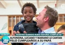 Martín Cárcamo presentó en pantalla a su hijo Mariano